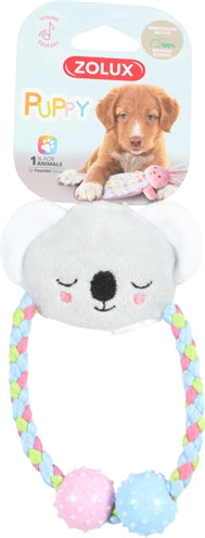 Zolux Puppy tiny pluche koala met touw grijs