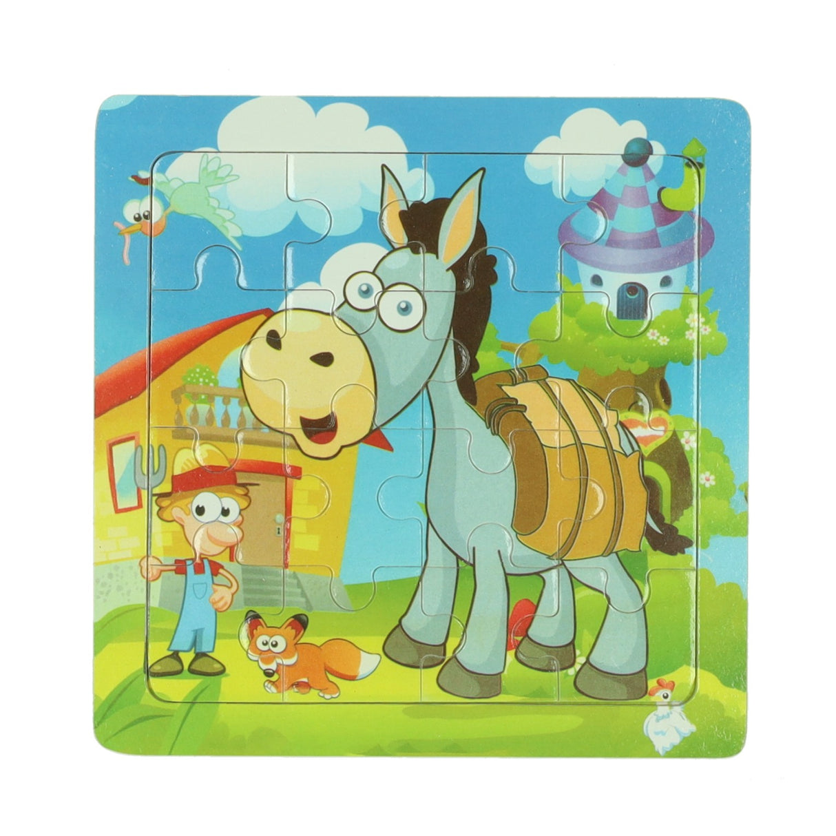 Houten puzzel dier, 16st.