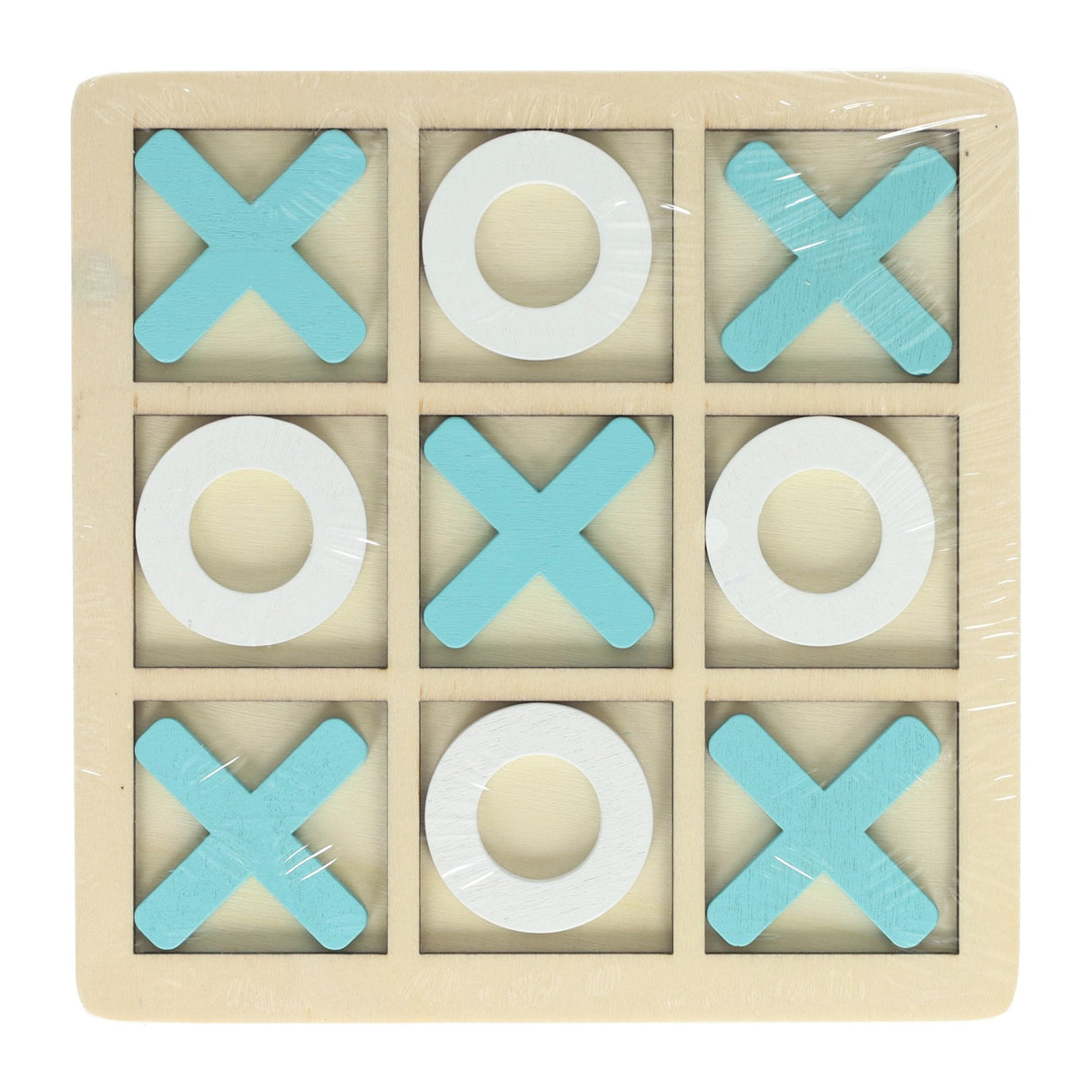 Houten boter, kaas en eieren spel - 14x14cm