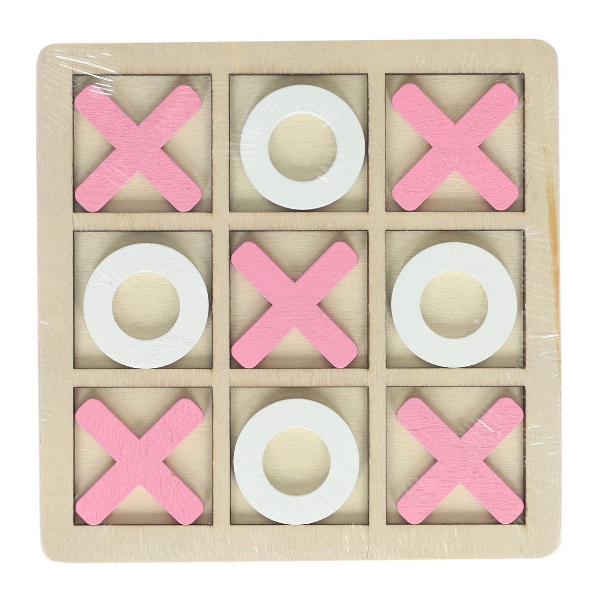 Houten boter, kaas en eieren spel - 14x14cm