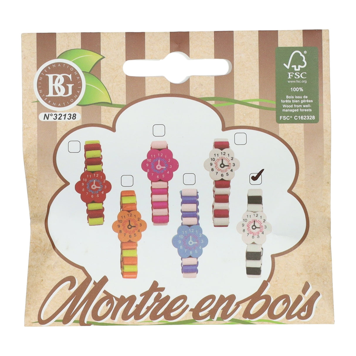 Houten gekleurde horloge