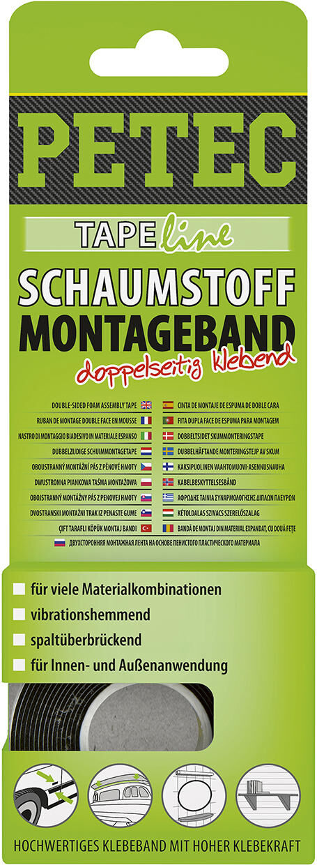 Petec montagetape mounting tape 19mmx10m