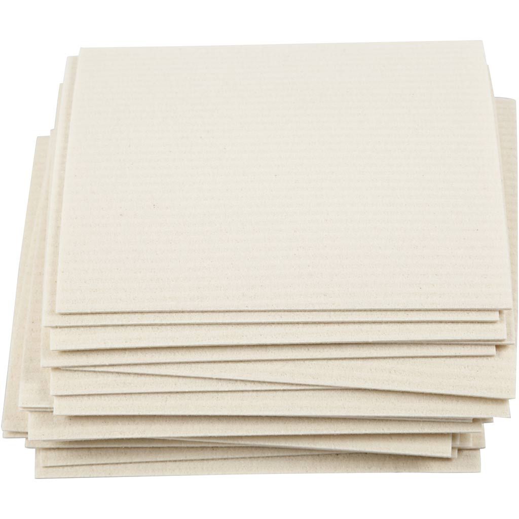 Creativ company sponsdoek, afm 17x19,5 cm, gebroken wit, 20 stuk 1 doos