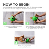 Outward hound nina ottosson dog snuffle n' treat bal groen