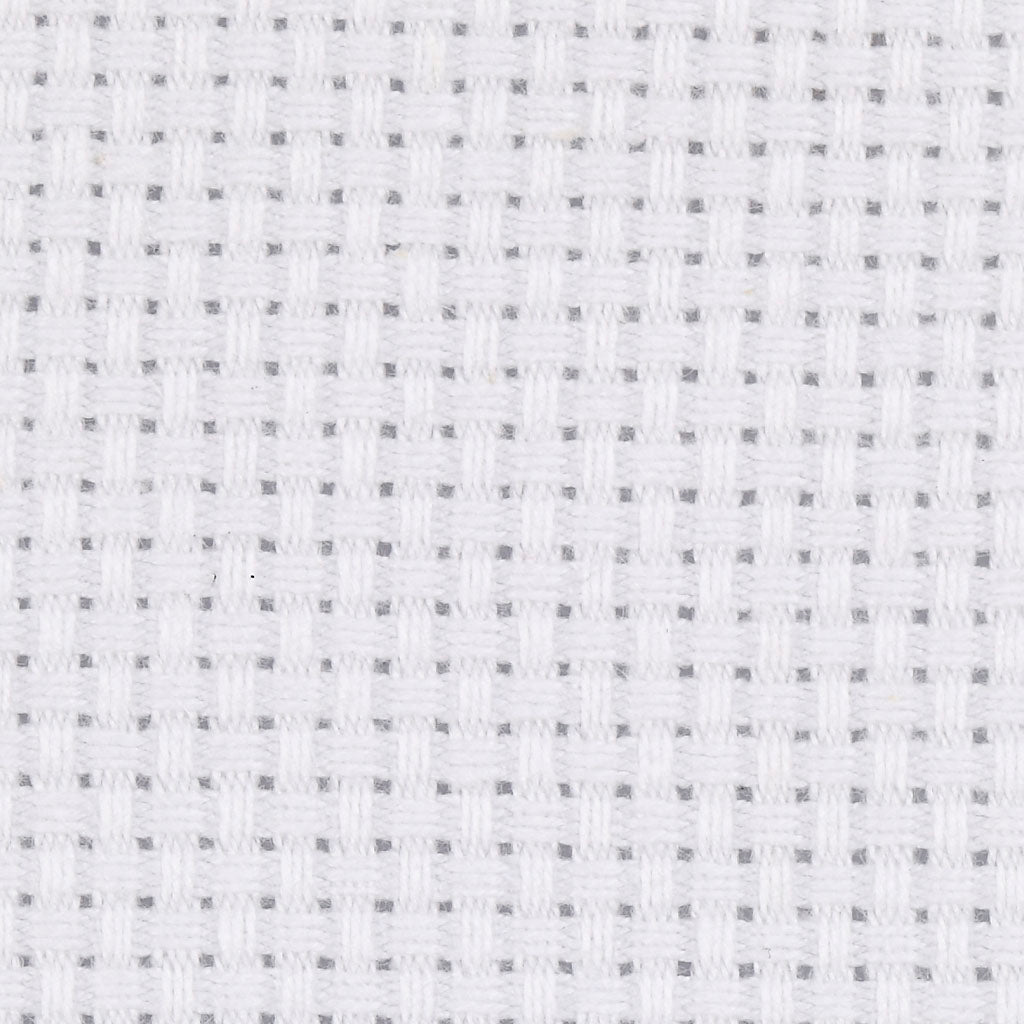 Creativ company aida, afm 50x50 cm, 43 vierkanten per 10 cm, wit, 1 stuk
