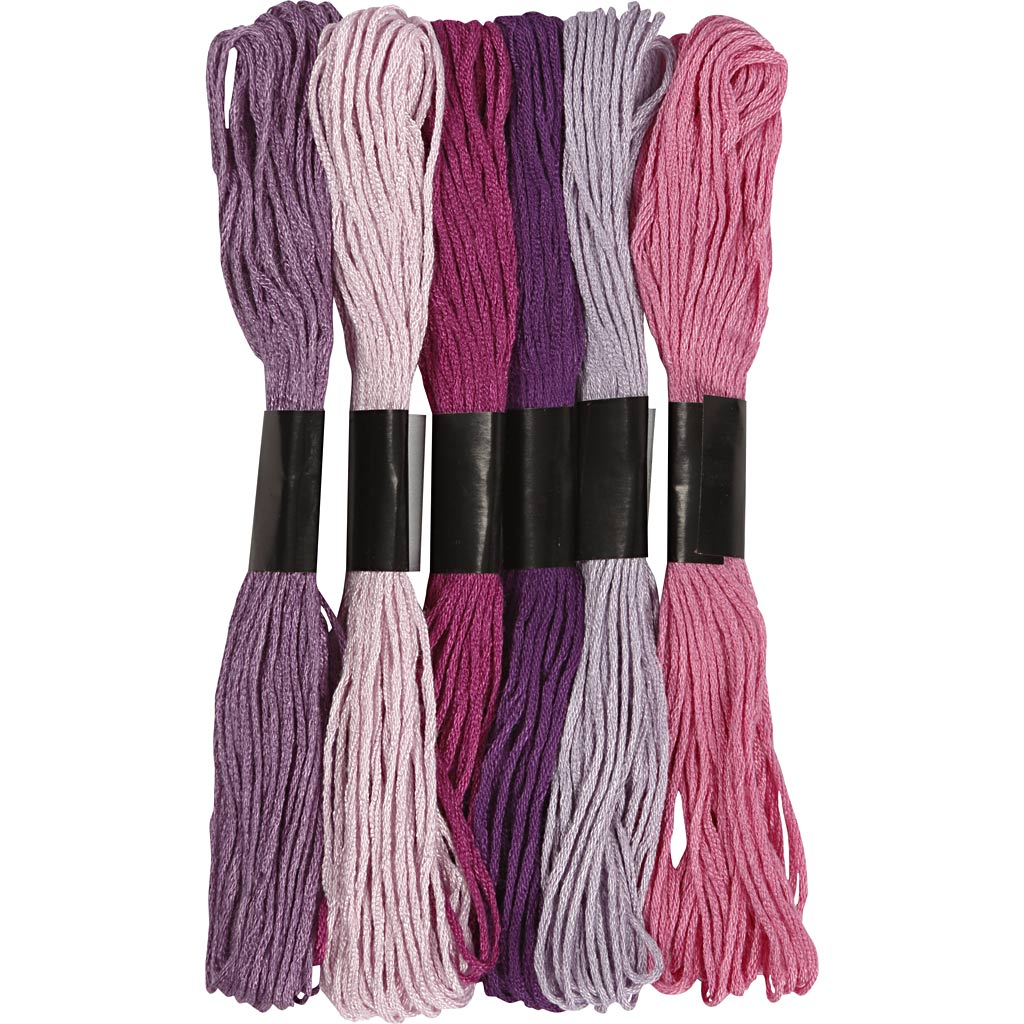 Creativ company borduurgaren, dikte 1 mm, paars, 6 bol 1 doos