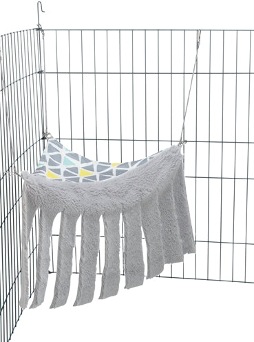 Trixie Grot en hangmat voor knaagdieren en konijnen zonnig pluche