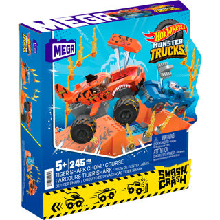 Mega bloks mega hot wheels monster trucks tiger shark chomp course