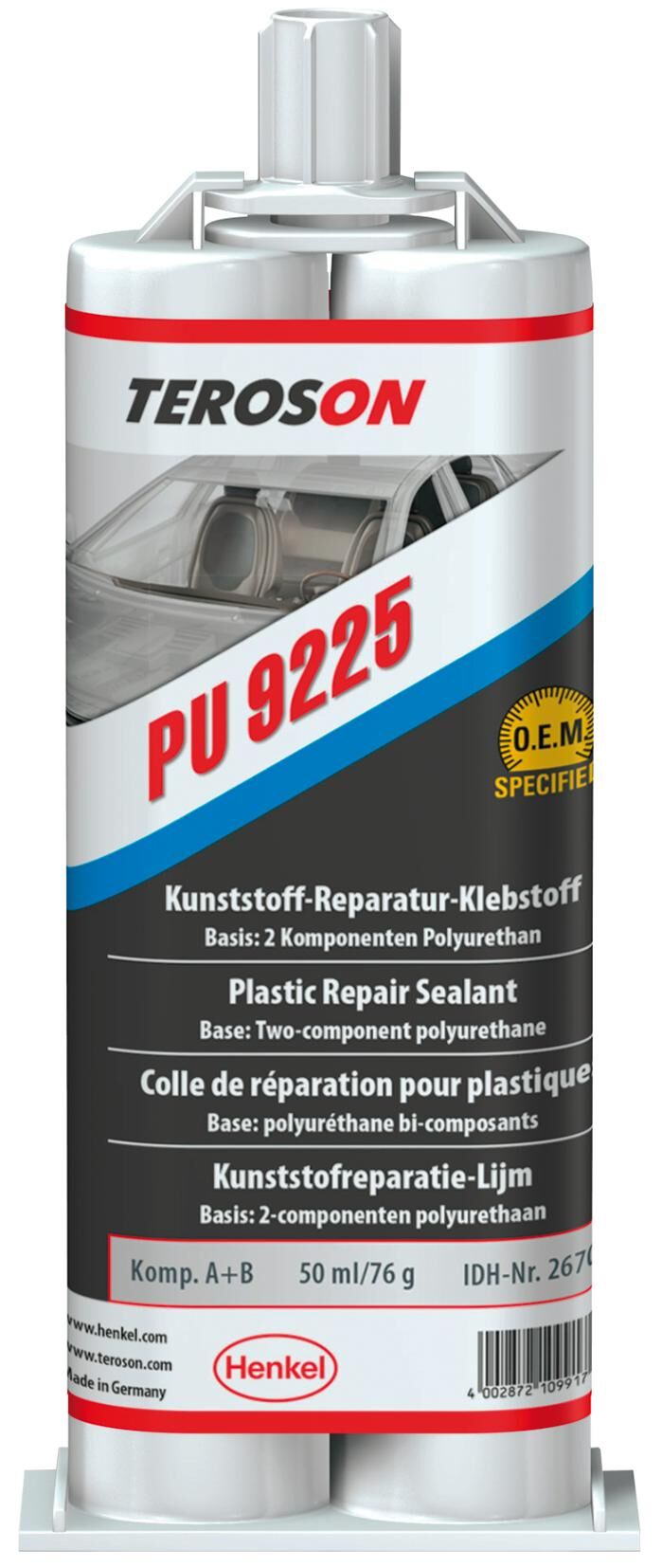 Teroson kunststof reparatie lijm ?terokal 9225? terokal 9225 plastic klebdst.