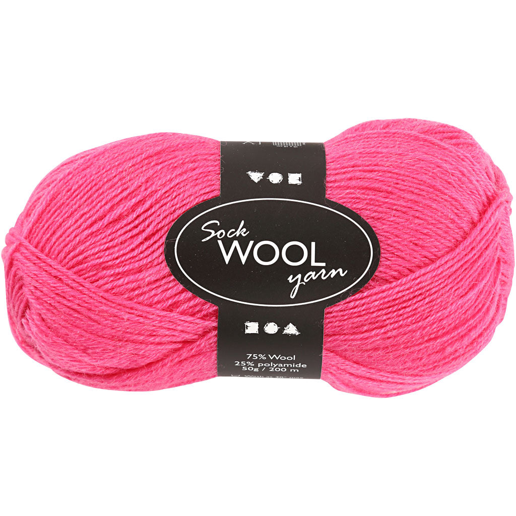 Creativ company sokkengaren, l: 200 m, roze, 50 gr 1 bol