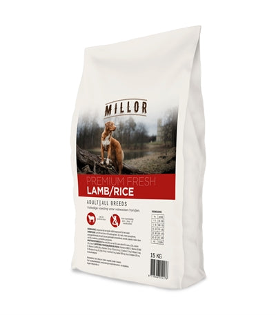 Millor premium extruded fresh adult lamb rice