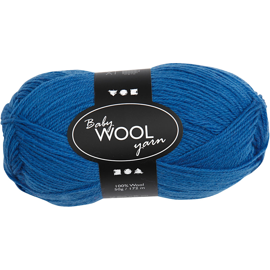 Creativ company babygaren, l: 172 m, blauw, 50 gr 1 bol