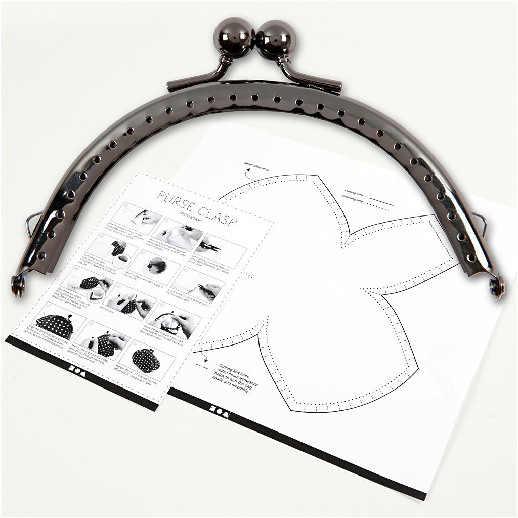 Creativ company portemonnee gesp kit, afm 10 cm, antiek zilver, 1 stuk