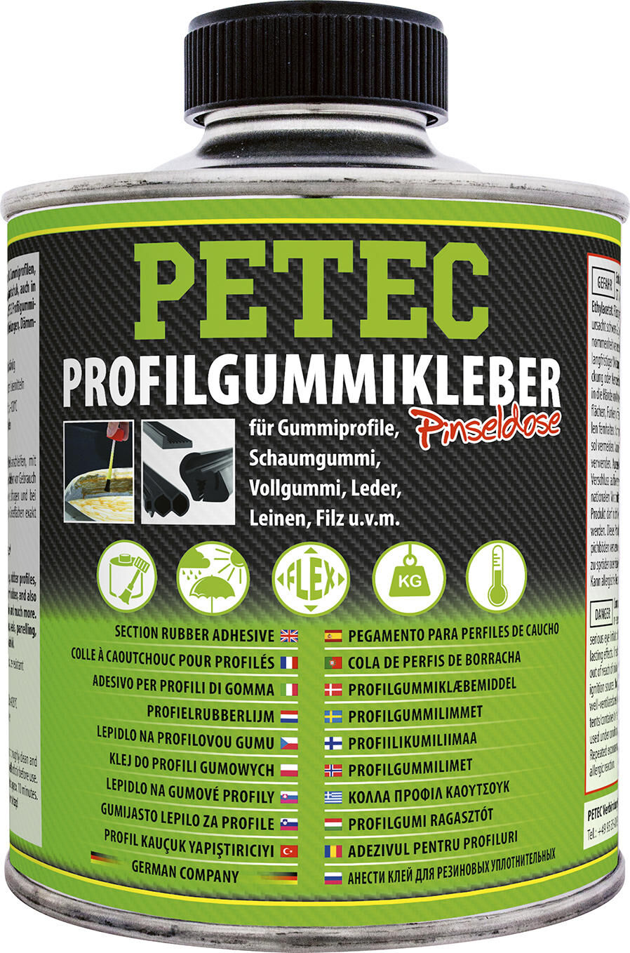 Petec rubber profiellijm profile rubber adhesive 3 pin box