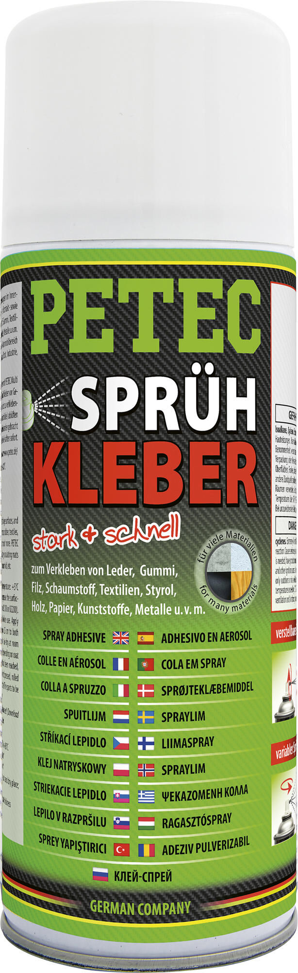 Petec universeel lijm sprühkleber spray glue 400ml spray can