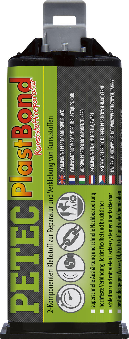 Petec lijm plastbond 2k adhesive plastbond 50ml double syringe