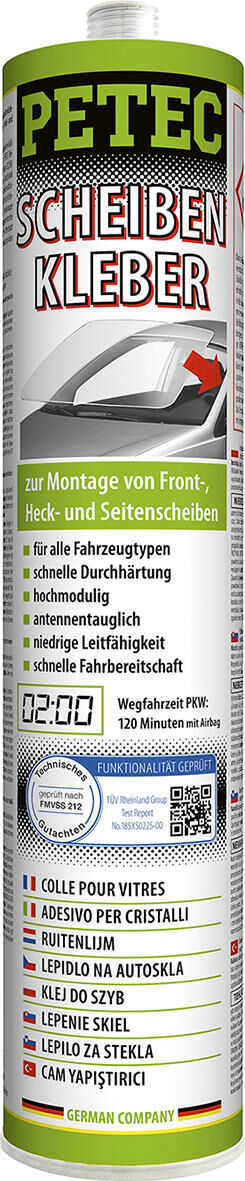 Petec ruitenlijm 1k window adhesive 310ml cartridge