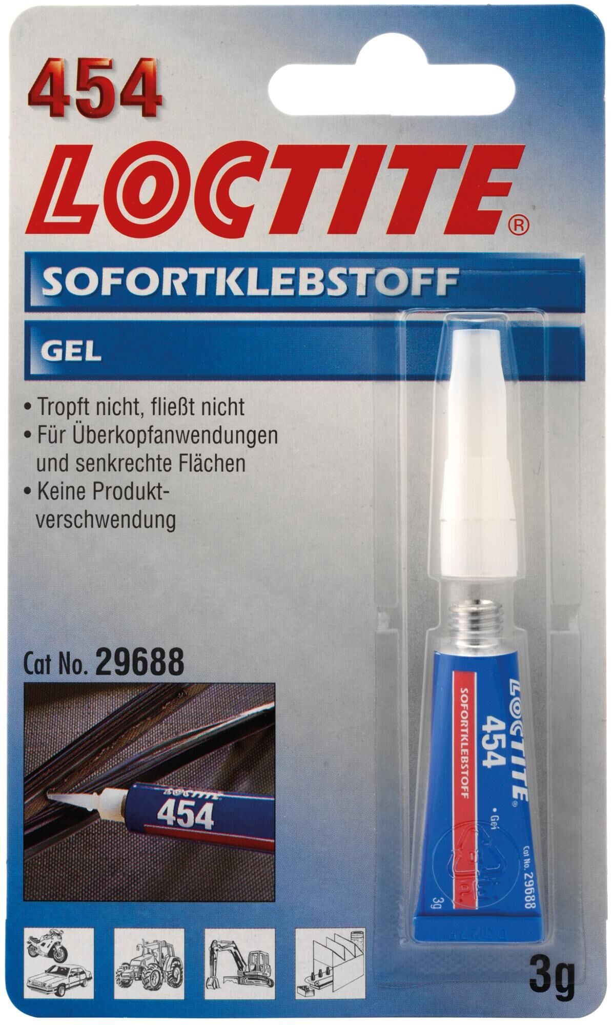 Loctite universele lijm 454 second glue 3 gr. gel tube sb