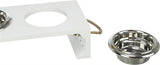 Trixie be nordic set voerbak waterbak hout RVS wit
