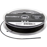 Creativ company polyester koord, dikte 1 mm, zwart, 50 m 1 rol