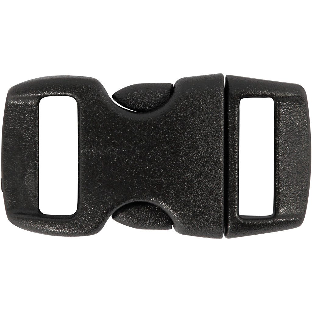 Creativ company klik sluiting, l: 29 mm, b: 15 mm, gatgrootte 3x11 mm, zwart, 4 stuk 1 doos
