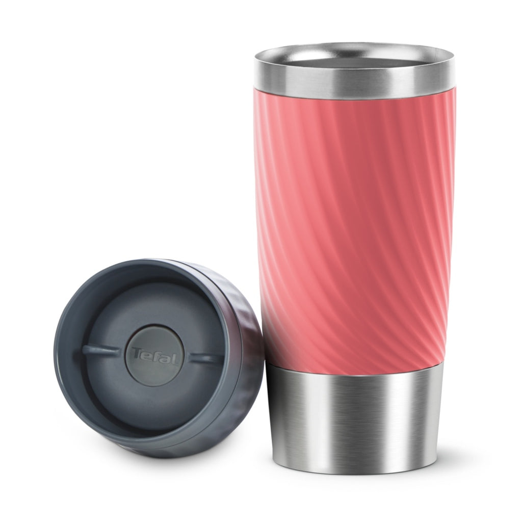 Tefal travel mug easytwist isoleerbeker 0.36l koraalrood