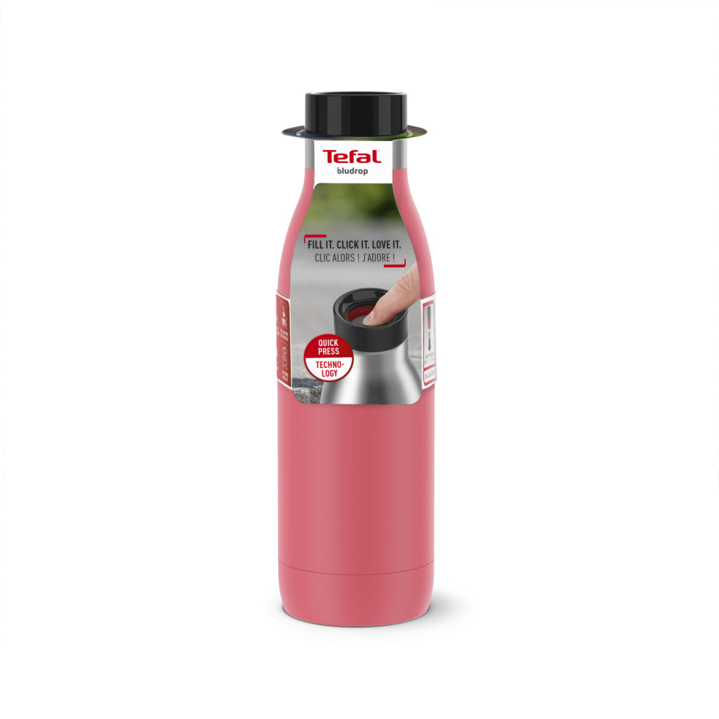 Tefal n3110410 bludrop basic thermosfles 0.5l koraal