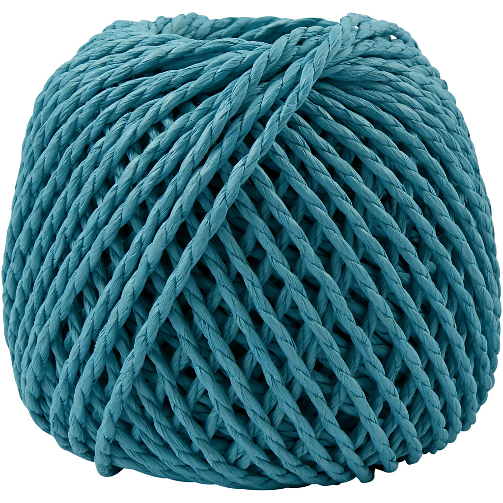 Creativ company papier garen, dikte 2,5-3 mm, turquoise, 150 gr, 40 m 1 bol