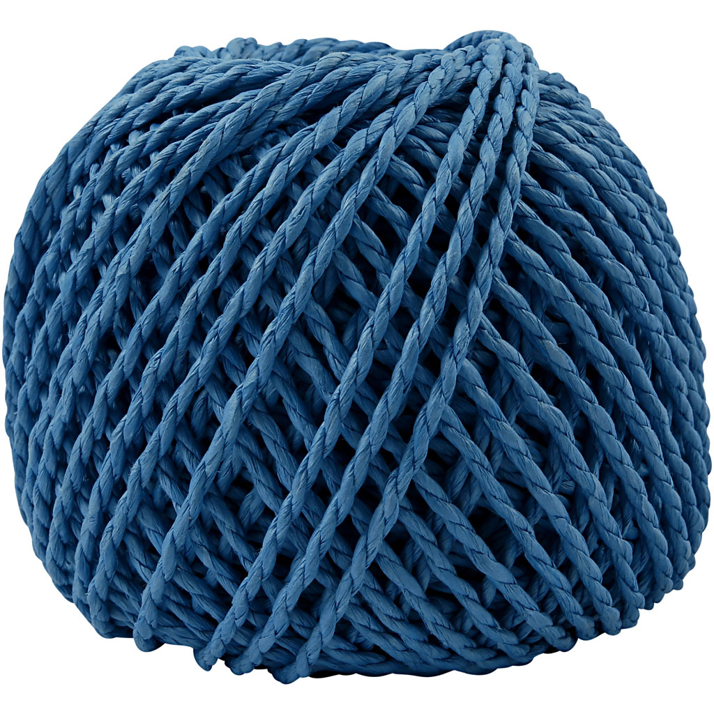Creativ company papier garen, dikte 2,5-3 mm, donkerblauw, 150 gr, 40 m 1 bol