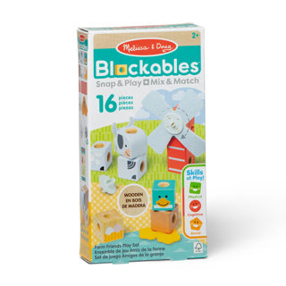 Melissa doug blockables farm friends play set (16pc)