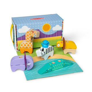 Melissa doug blockables safari play set (34 stuks)
