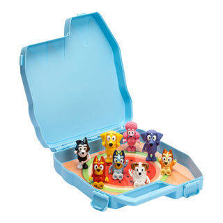 Bluey opbergkoffer met 8 figuren