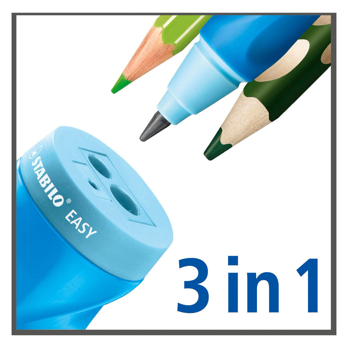 Stabilo Easy 3-in-1 Links Puntenslijper Petrol