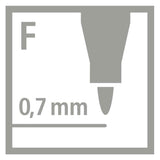 Stabilo write-4-all - permanent marker - fijn - zwart