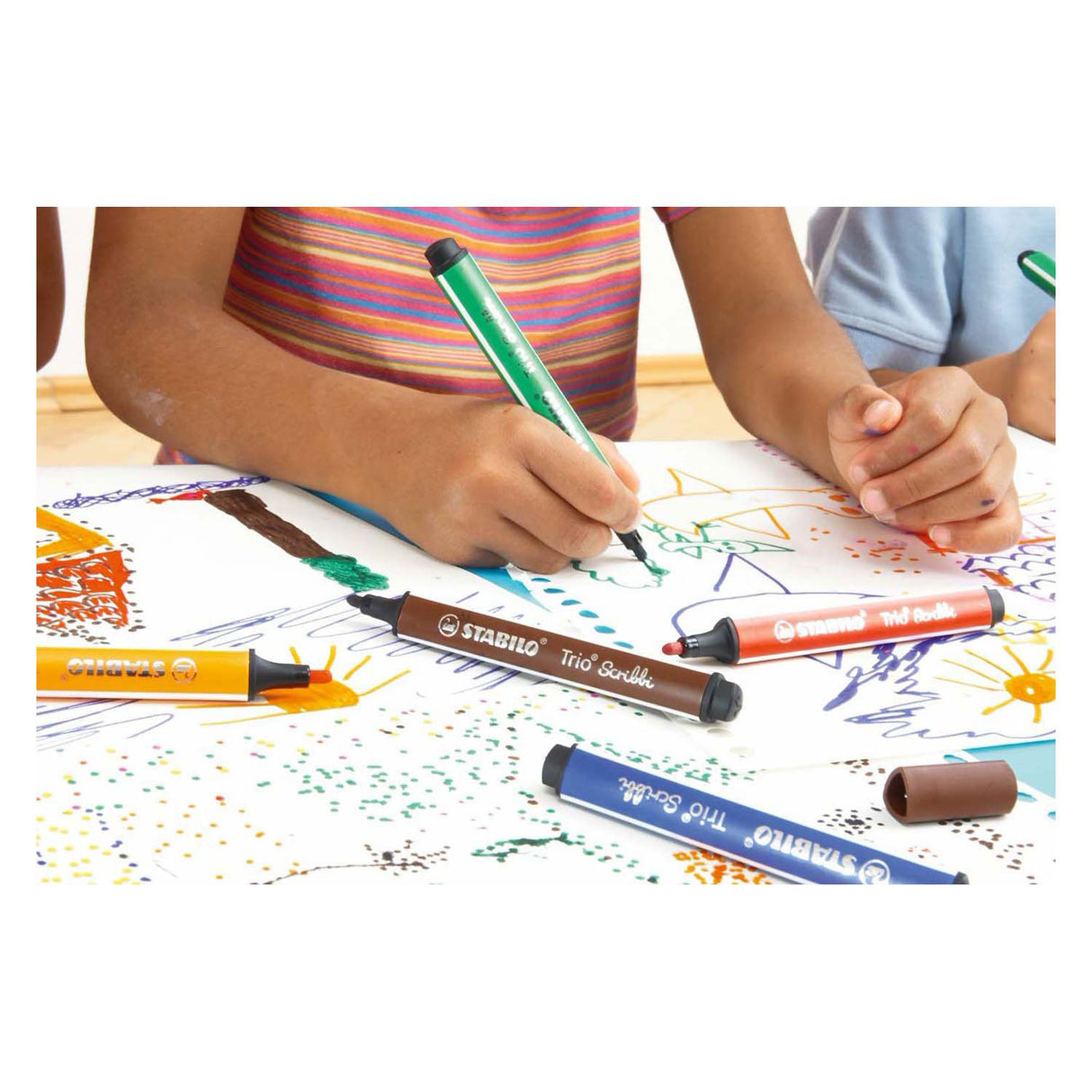 Stabilo trio scribbi - viltstift met meeverende punt - rood