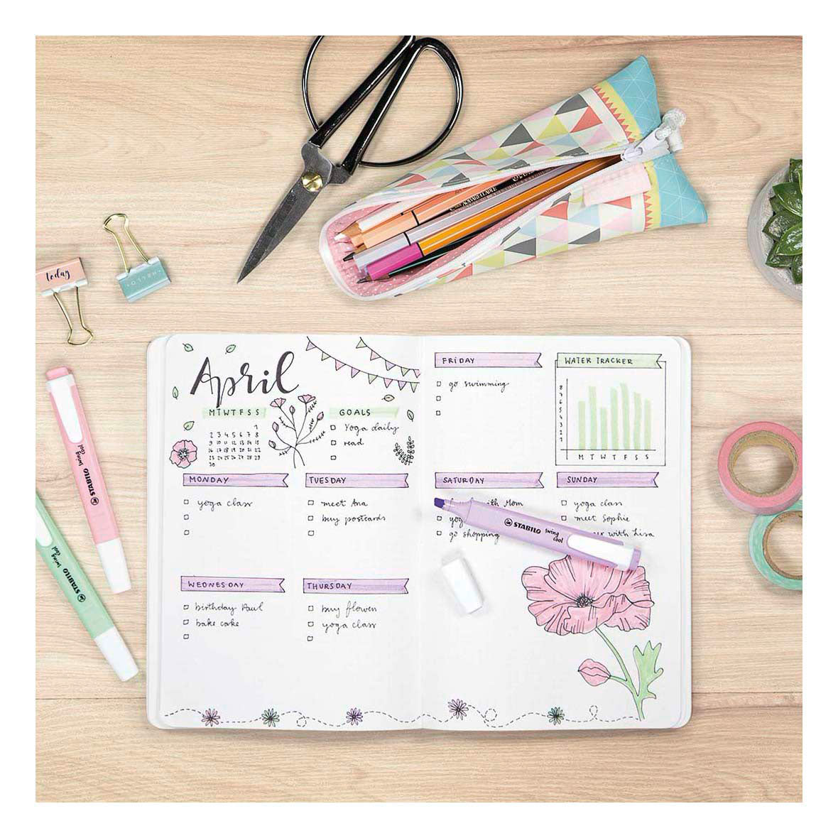 STABILO Swing Cool Pastel Markeerstiften, 4st.