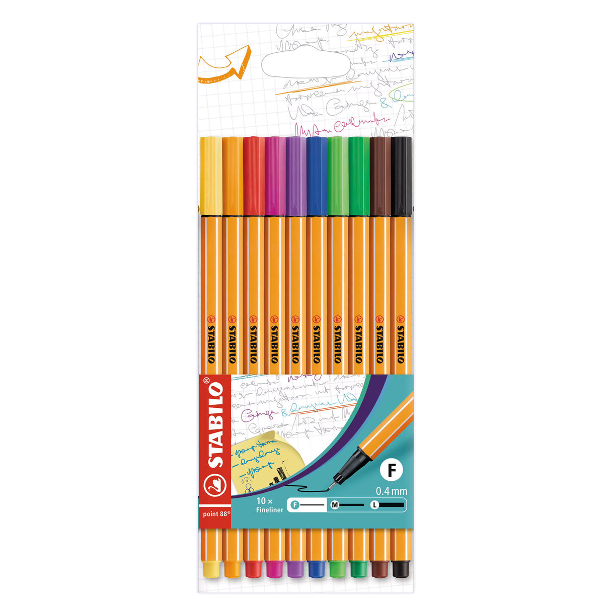 Stabilo point 88 - fineliner - set met 10 stuks