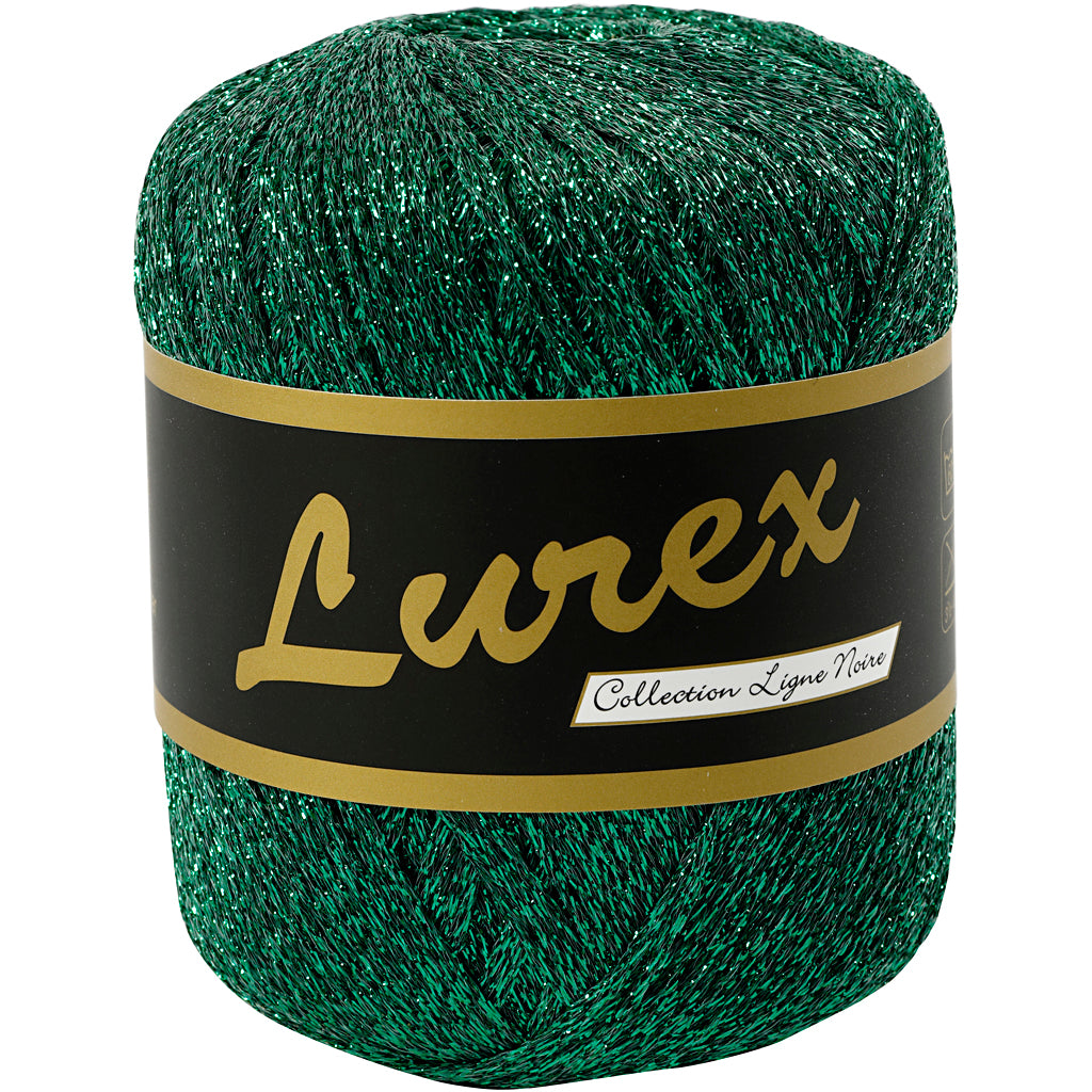 Creativ company lurex glitter garen, l: 160 m, groen, 25 gr 1 bol