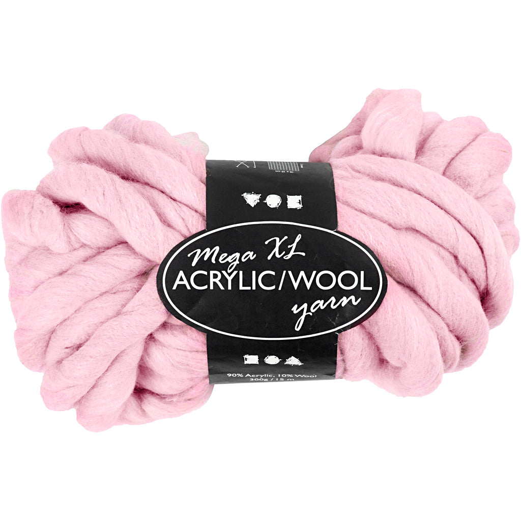 Creativ company xl garen van acvryl - roze, 15m