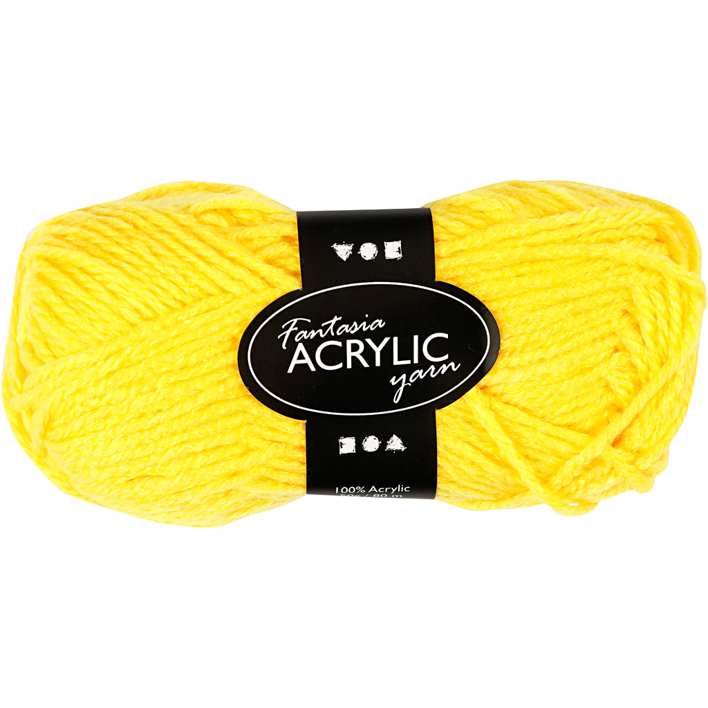 Acrylgaren Geel 50gr, 80m
