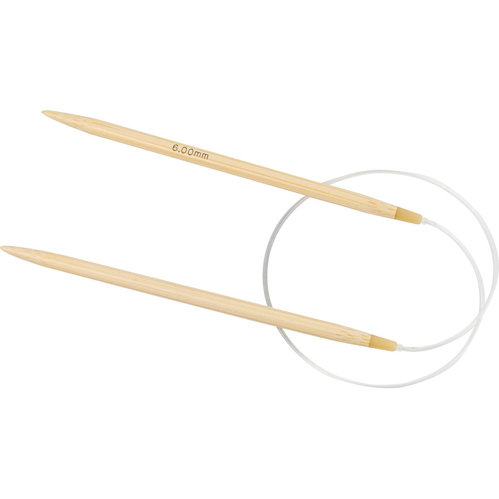 Creatief bedrijf rond breinaalden, l: 60 cm, afm 6 mm, 1 stuk