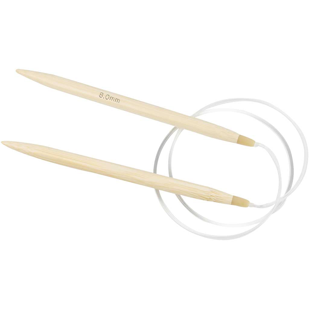 Creatief bedrijf rond breinaalden, l: 80 cm, afm 8 mm, 1 stuk