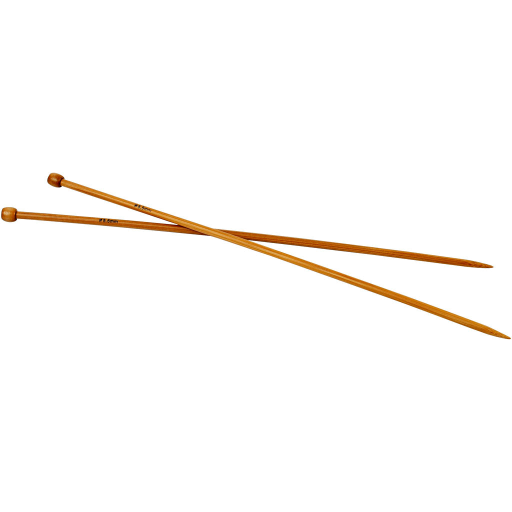 Creativ company breinaalden, l: 35 cm, afm 5,5 mm, 1 paar