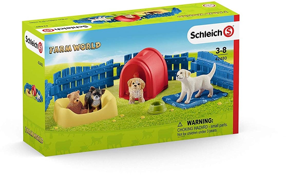 Schleich puppy verzorgingset 9-delig