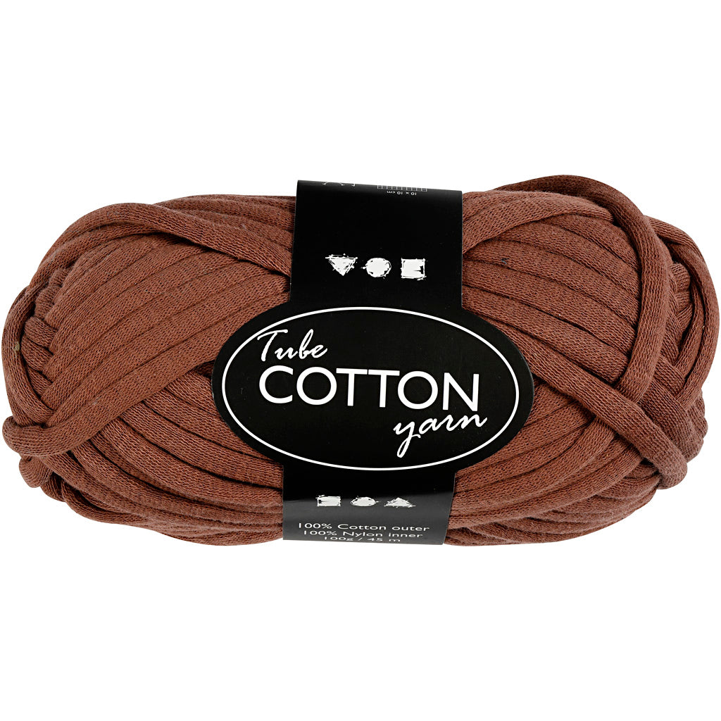 Creativ company textielgaren, l: 45 m, bruin, 100 gr 1 bol