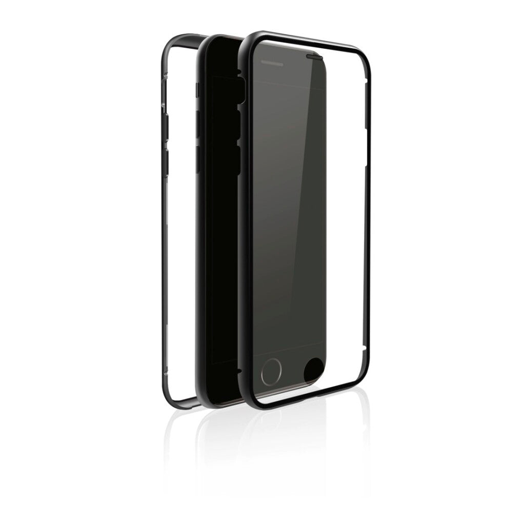 Black rock cover 360° glass iphone 7 8 zwart