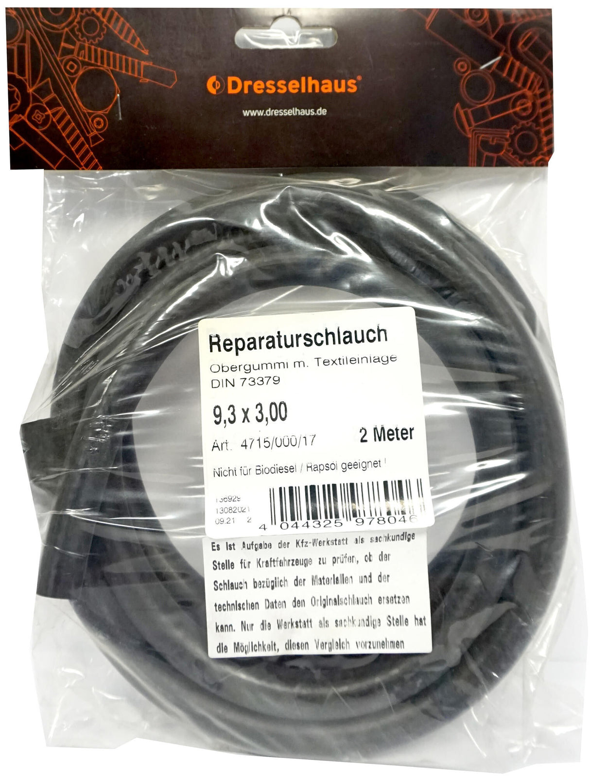 Dresselhaus brandstofslang 4715 power clamp 5,5x3,0 dresselh. e10-tgl. 2m