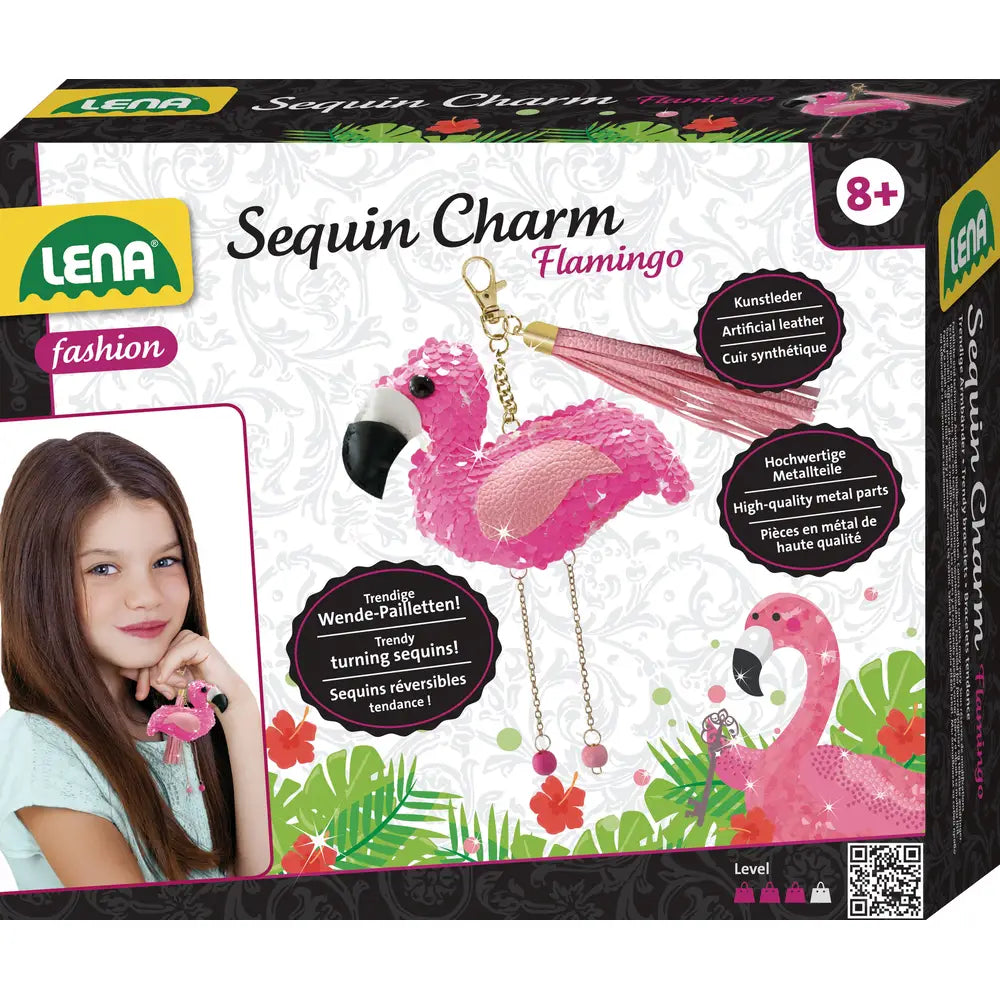 Oku lena flamingo sleutelhanger set maken