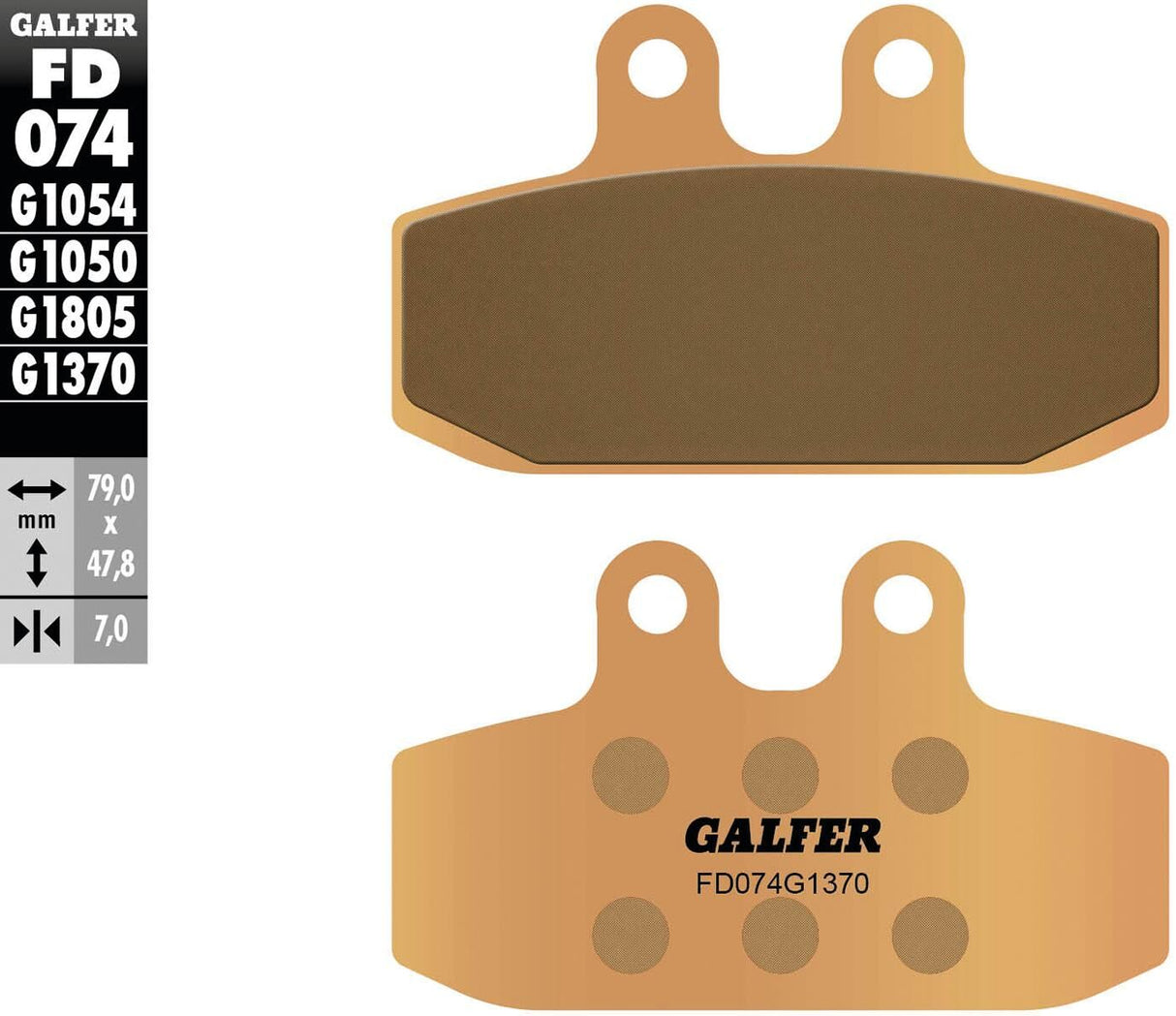 Galfer remblokken fd074 remblok fd074 g1370 gesinterd metaal