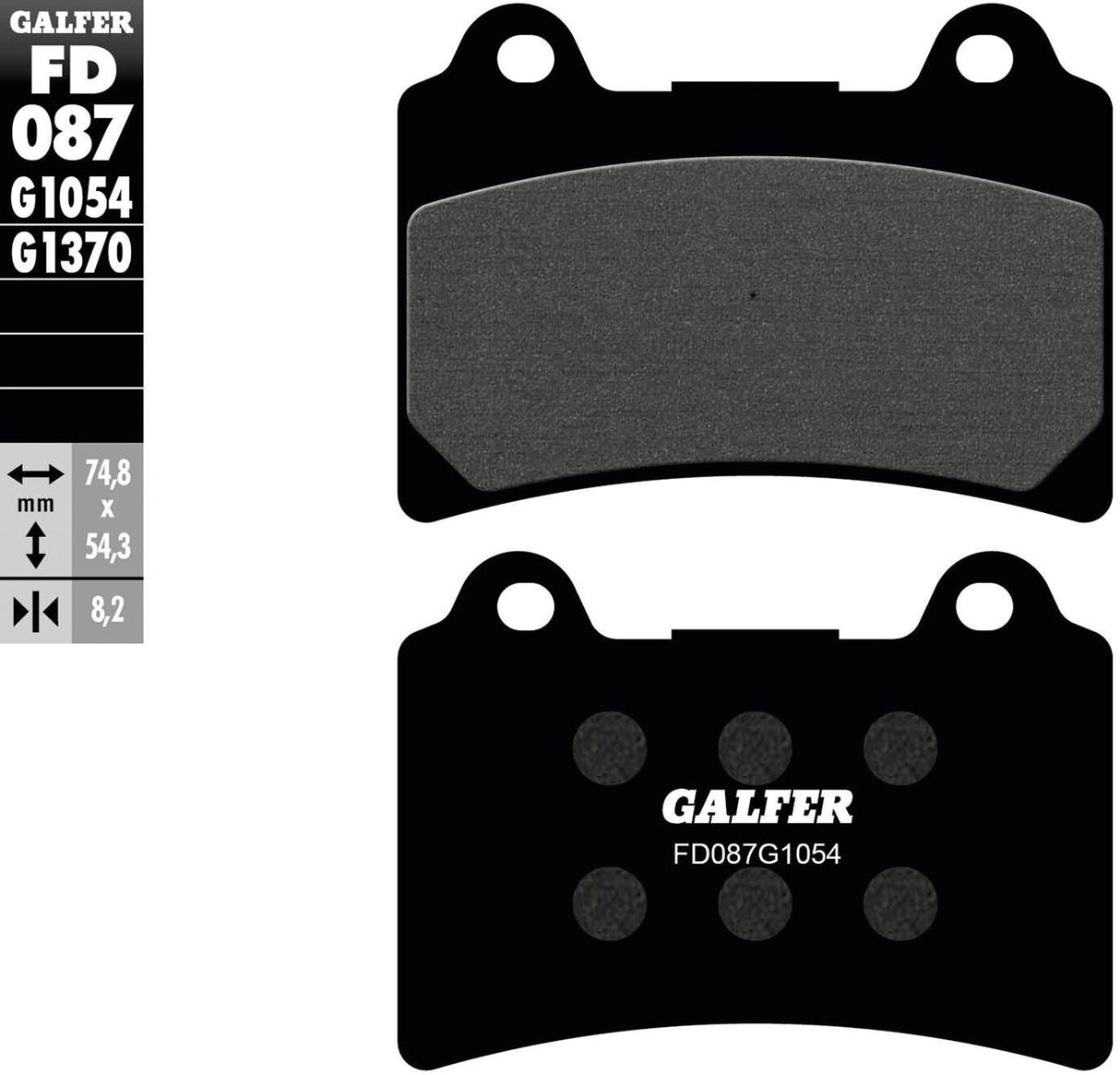 Galfer remblokken fd087 brake pad fd087 g1054 organic